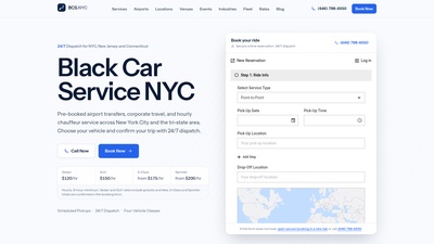 Screenshot of Black Car Service NYC