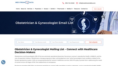 Screenshot of Obstetrician & Gynecologist Email List