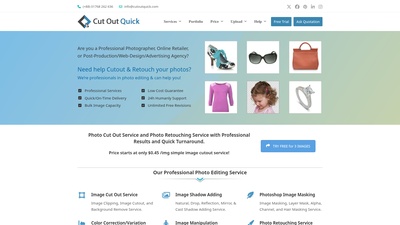 Screenshot of Image cutout service