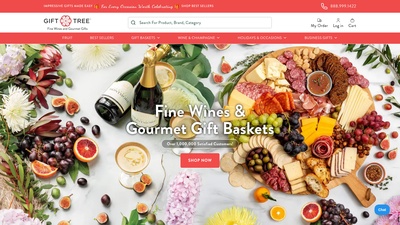 Screenshot of Gift Baskets, Wine, Gourmet Gifts and Corporate Gifting | GiftTree