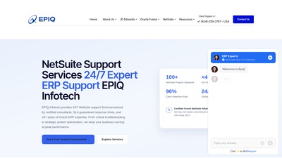 Screenshot of NetSuite Support Services