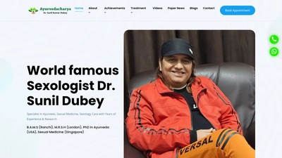 Screenshot of Dr. Sunil Dubey: Ayurvedic Sexologist in Patna, Bihar India