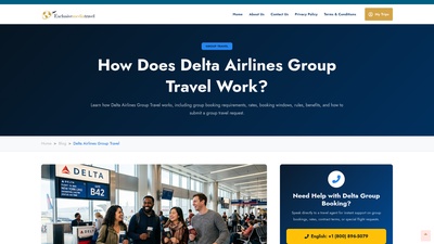 Screenshot of Delta Airlines Group Booking