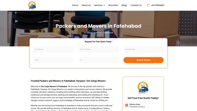 Screenshot of Household Shifting Services in Fatehabad | Om Cargo Movers
