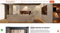 Screenshot of Baldia Interiors | Best Modular Kitchen & Wardrobe Manufacturers in Delhi NCR